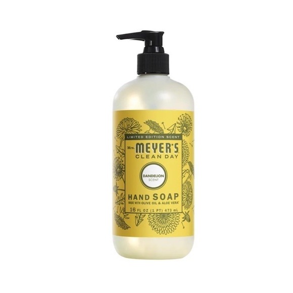 Mrs. Meyers Clean Day Hand Soap Variety Pack 4x16 Fl Oz Blueberries Dandelion - Picture 4 of 6